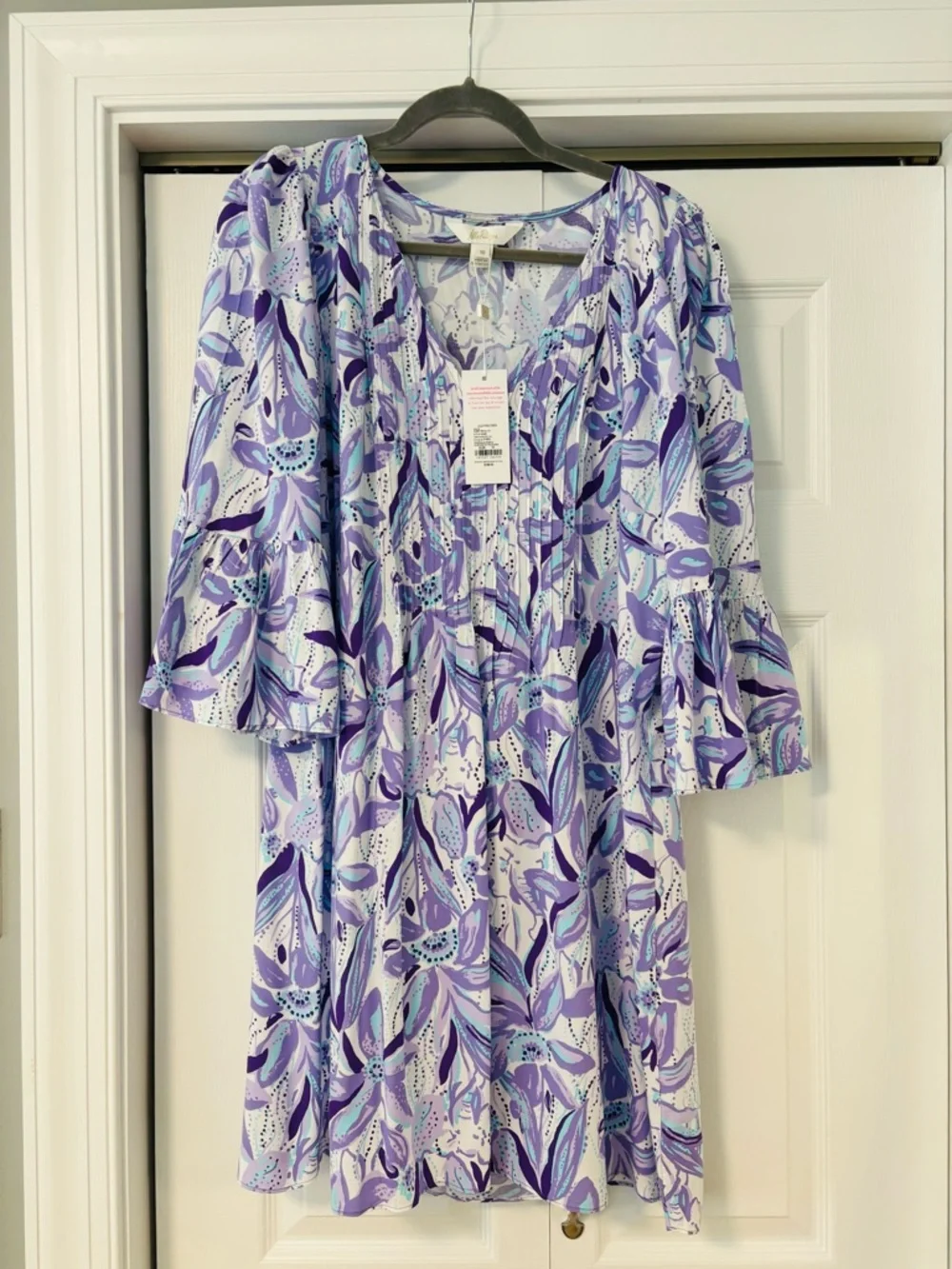 Lilly Pulitzer NWT Danika Tunic Dress Purple Elephant In The Bloom Size 10 - Picture 3 of 9